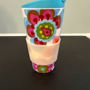French Bull Gala Porcelain 14 oz Colorful Floral Tumbler
